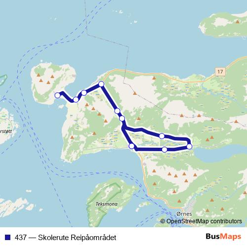 437 bus Line Map