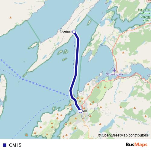 CM15 ferry Line Map