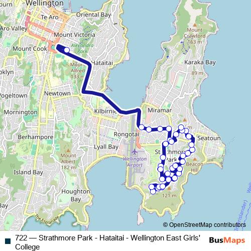 722 bus Line Map