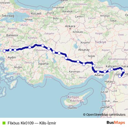 Flixbus Kk0109 bus Line Map