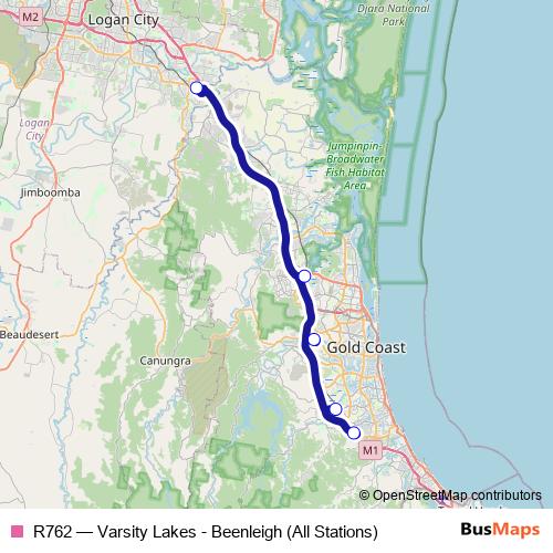 R762 bus Line Map
