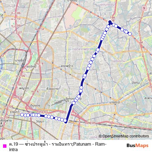 ต.19 bus Line Map