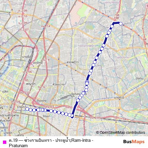 ต.19 bus Line Map