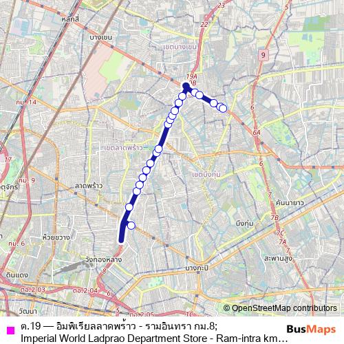 ต.19 bus Line Map