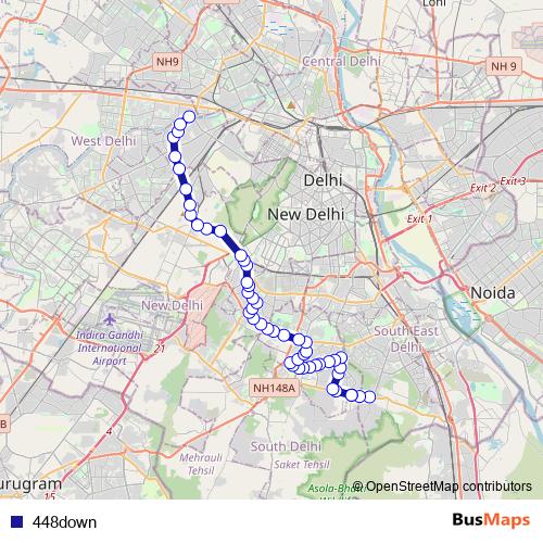 448down bus Line Map