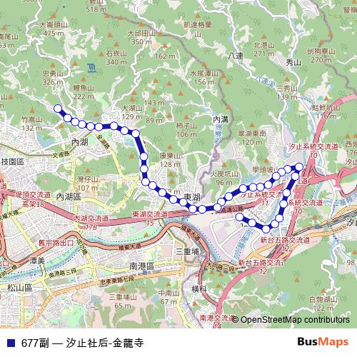 677副 bus Line Map