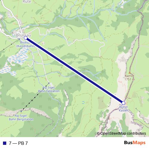 7 cable-car Line Map