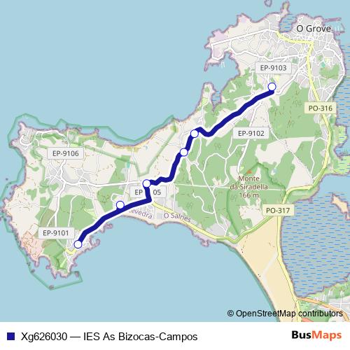 Xg626030 bus Line Map