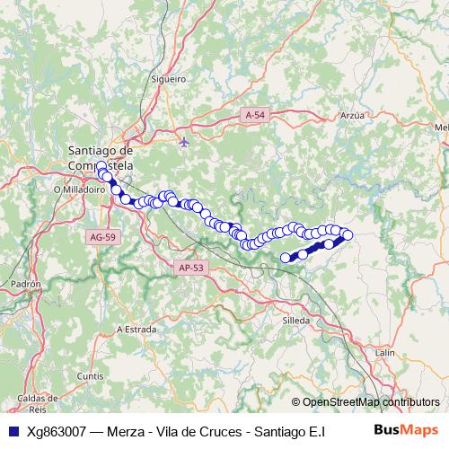 Xg863007 bus Line Map