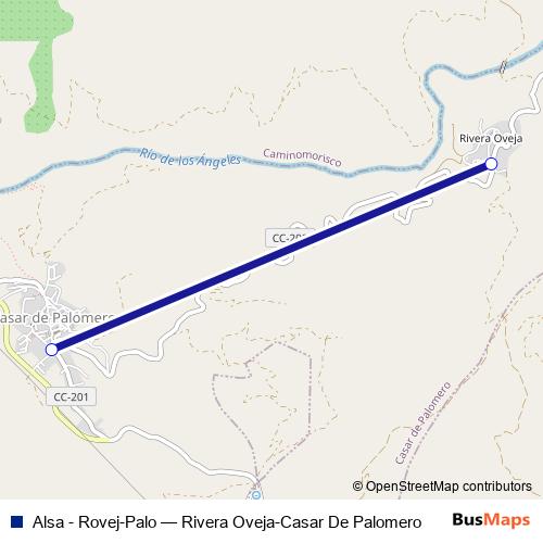 Alsa - Rovej-Palo bus Line Map