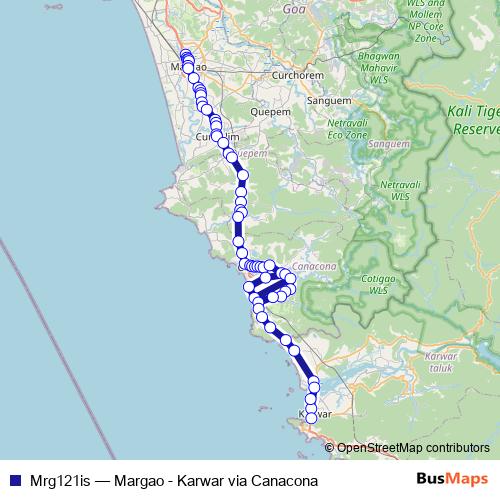Mrg121is bus Line Map