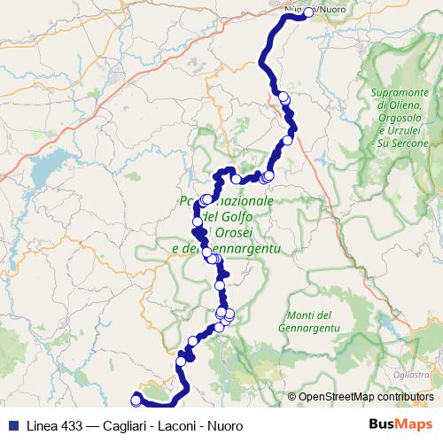 Linea 433 bus Line Map