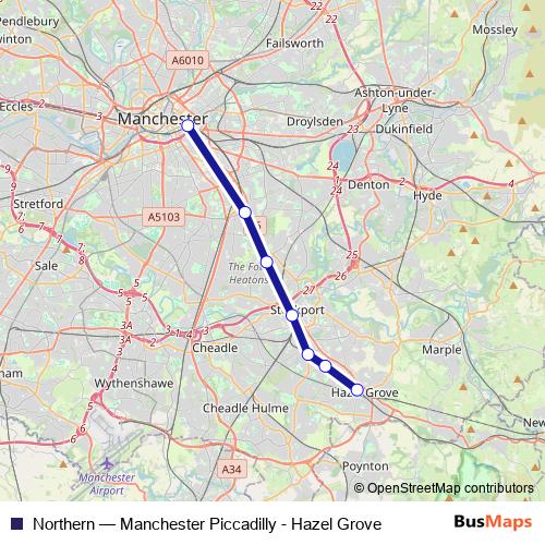 Northern bus Line Map