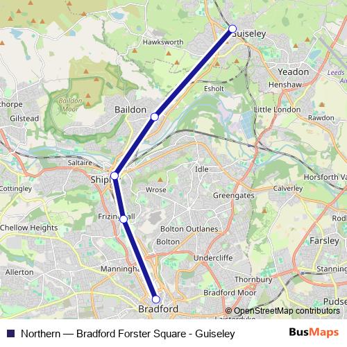Northern bus Line Map