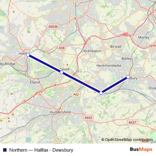Northern bus Line Map