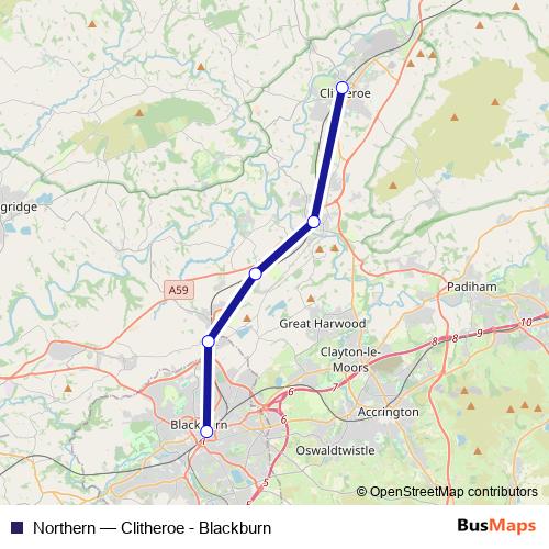 Northern bus Line Map