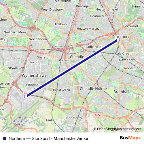 Northern bus Line Map