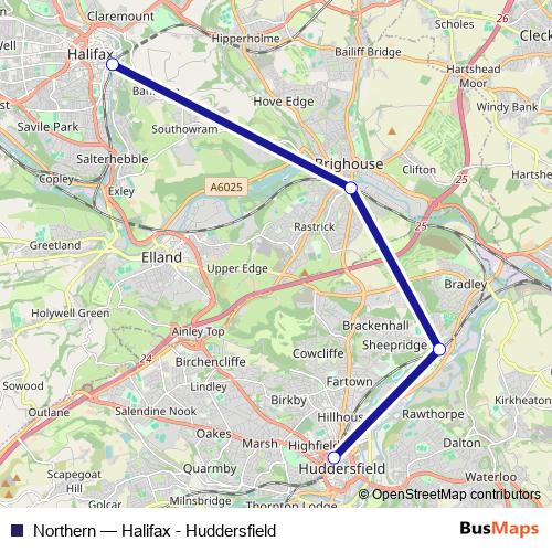 Northern bus Line Map