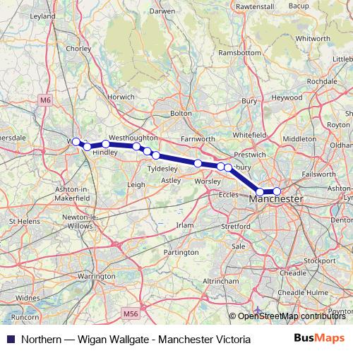 Northern bus Line Map
