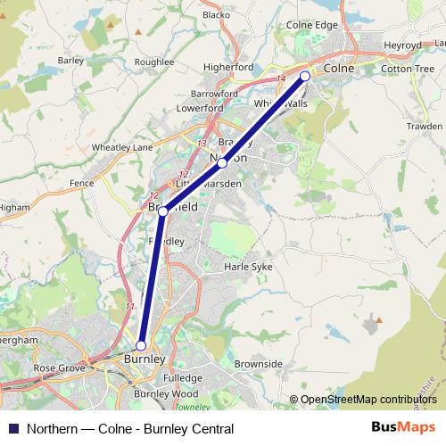 Northern bus Line Map