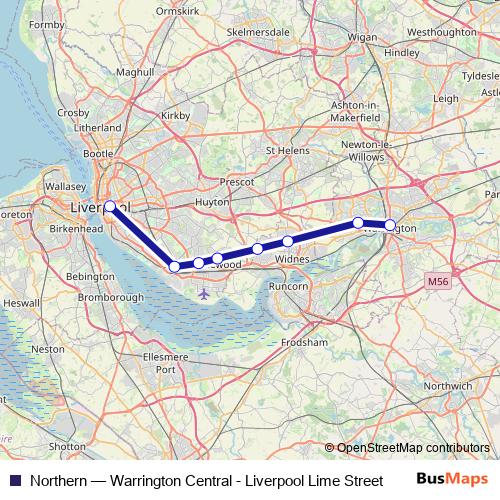 Northern bus Line Map