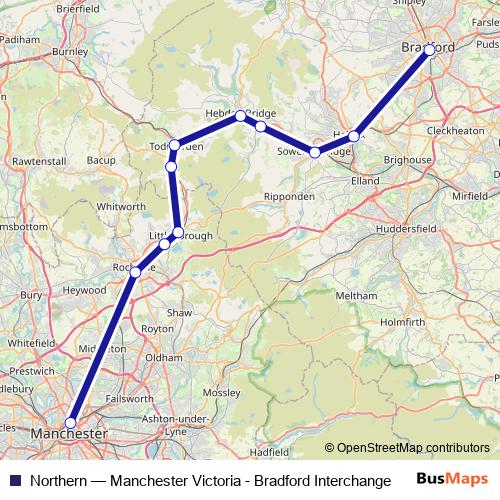 Northern bus Line Map