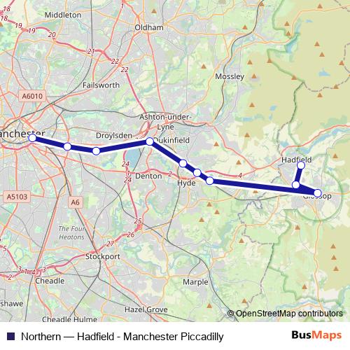 Northern bus Line Map