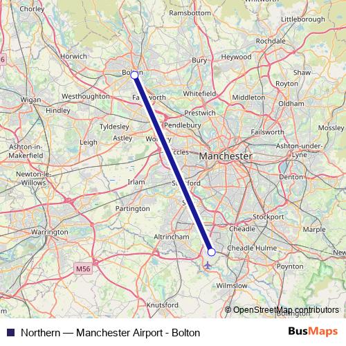 Northern bus Line Map