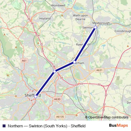 Northern bus Line Map