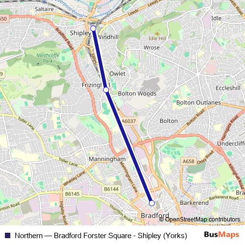 Northern bus Line Map