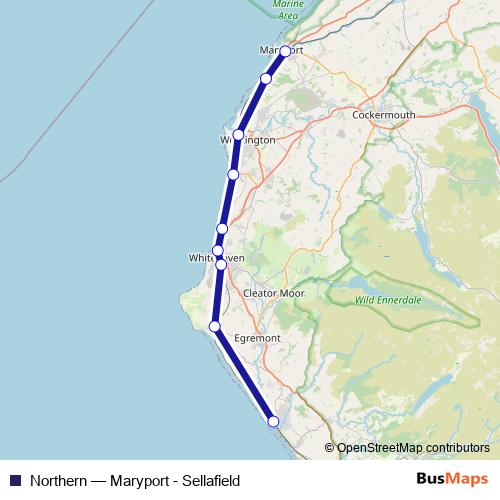 Northern bus Line Map
