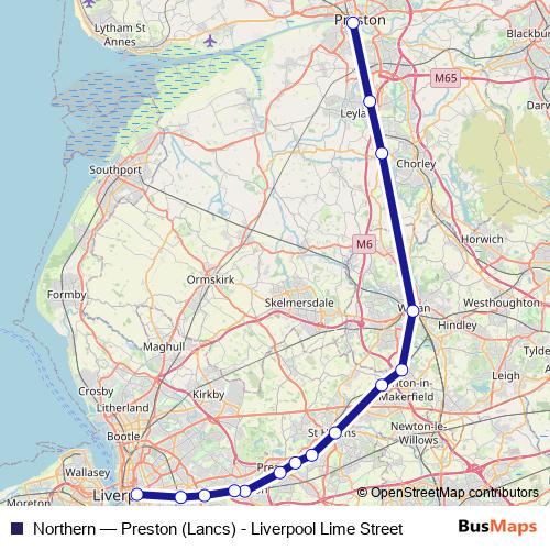 Northern bus Line Map