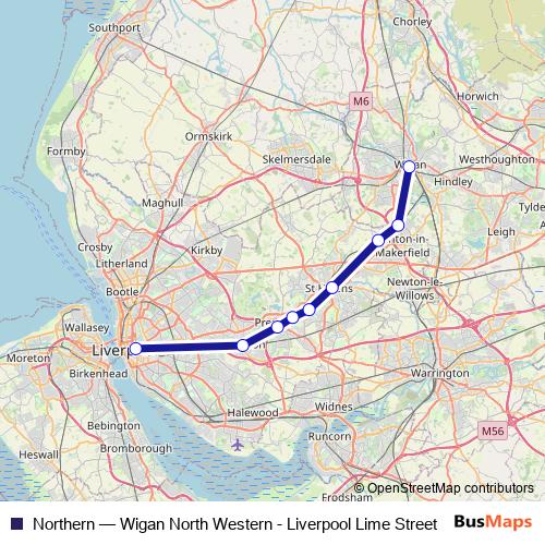 Northern bus Line Map