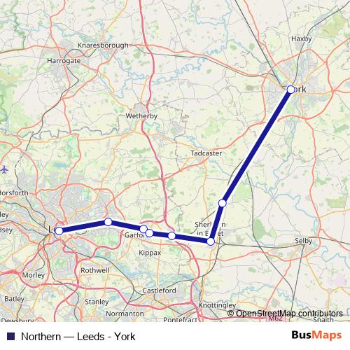 Northern bus Line Map