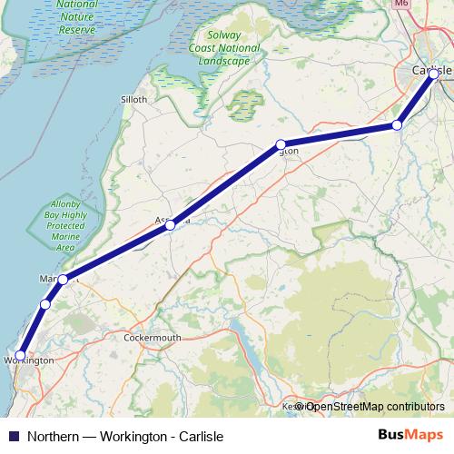 Northern bus Line Map