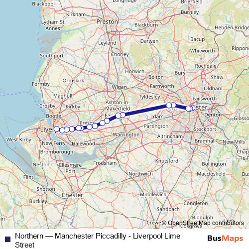 Northern bus Line Map