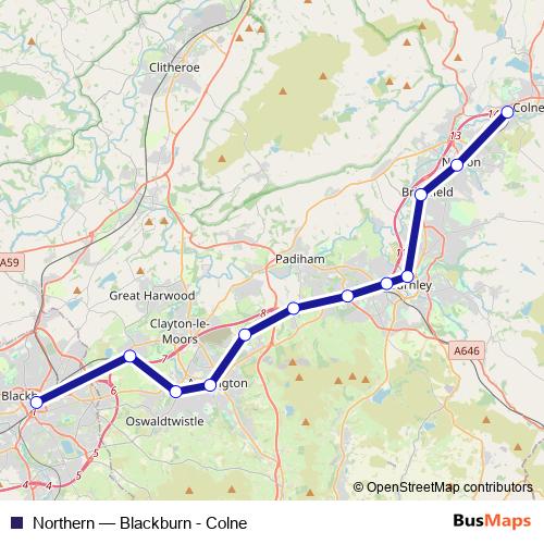 Northern bus Line Map