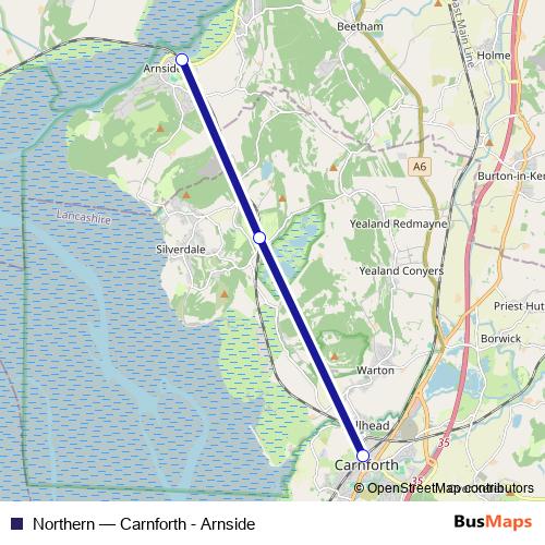 Northern bus Line Map