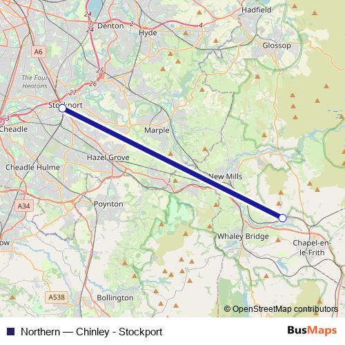 Northern bus Line Map