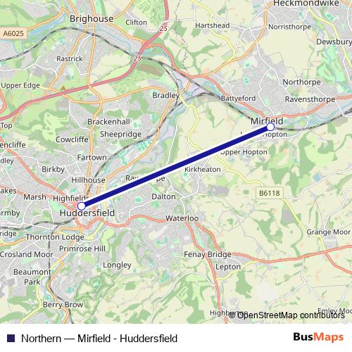 Northern bus Line Map