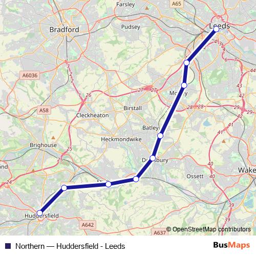 Northern bus Line Map