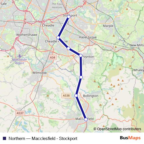 Northern bus Line Map