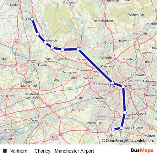 Northern bus Line Map