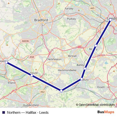 Northern bus Line Map