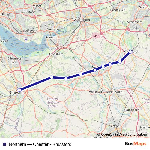 Northern bus Line Map
