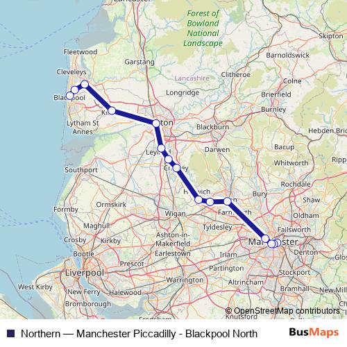Northern bus Line Map