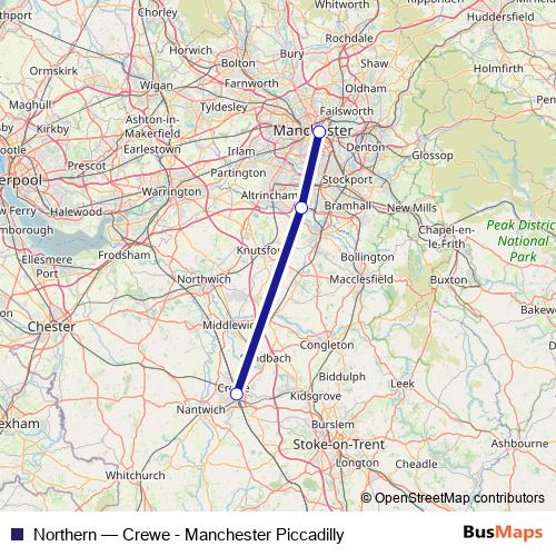 Northern bus Line Map