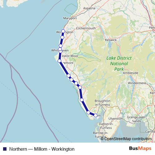 Northern bus Line Map