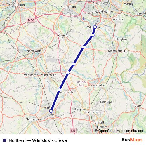 Northern bus Line Map