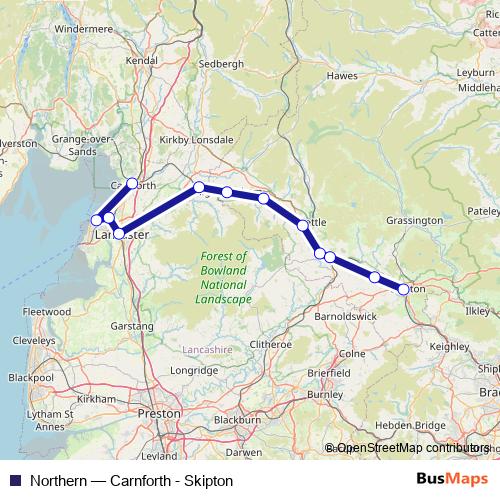Northern bus Line Map